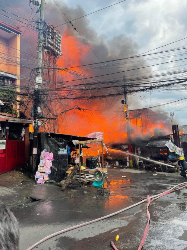 Fire breaks out at a residential area in Barangay Masambong, Quezon City