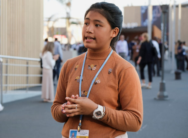 Licypriya Kangujam, young activist during an interview with Reuters at the COP27 climate summit, in Sharm el-Sheikh