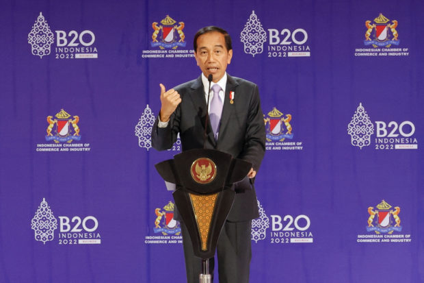 G20 chair Indonesian President Joko Widodo
