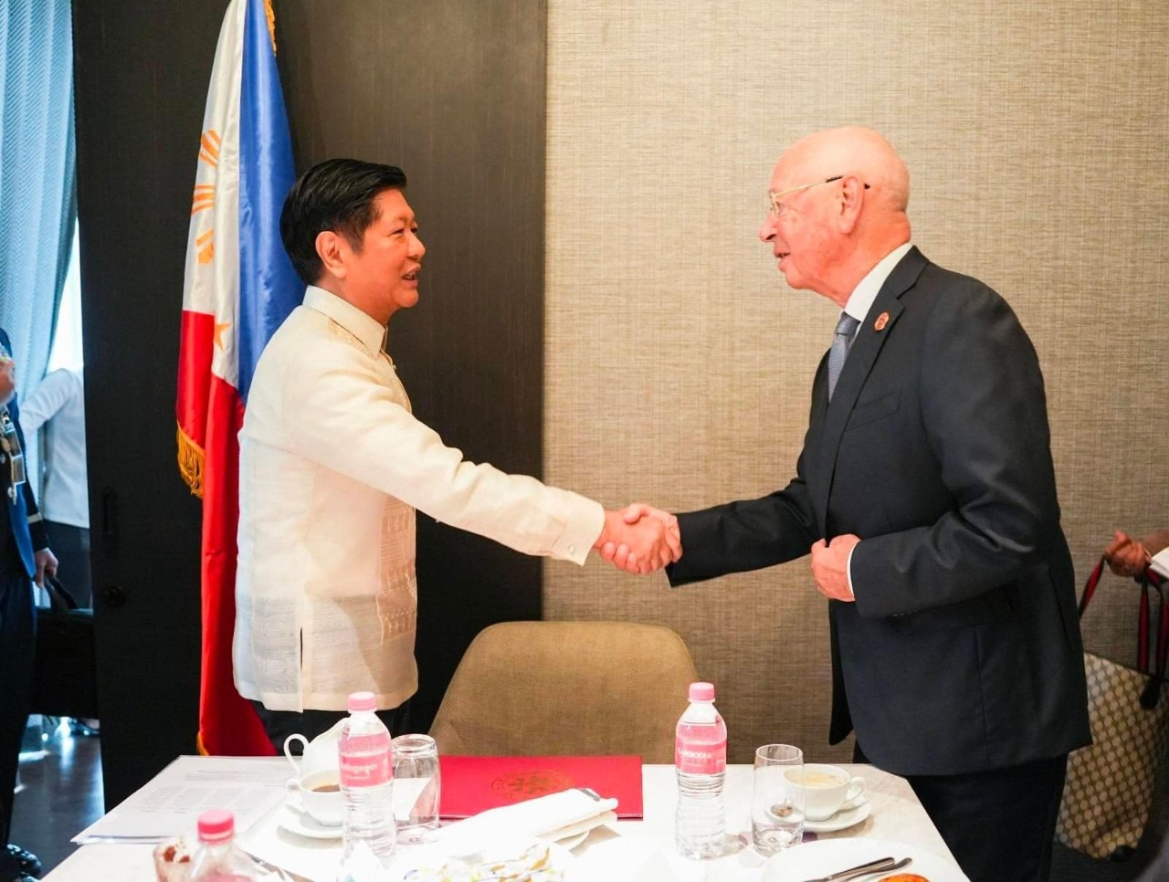 President Bongbong Marcos and World Economic Forum (WEF) Founder and Executive Chairman Klaus Schwab. Photo from the Office of the Press Secretary