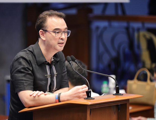Senator Alan Peter Cayetano lauds his colleagues for approving the P5.268 trillion national budget for 2023.
