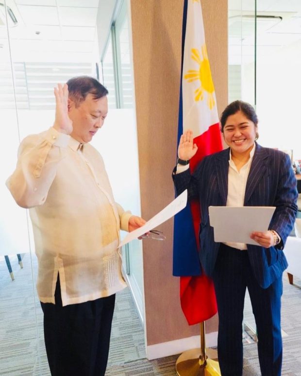 Newly sworn-in DICT Undersecretary Anna Mae Yu Lamentillo