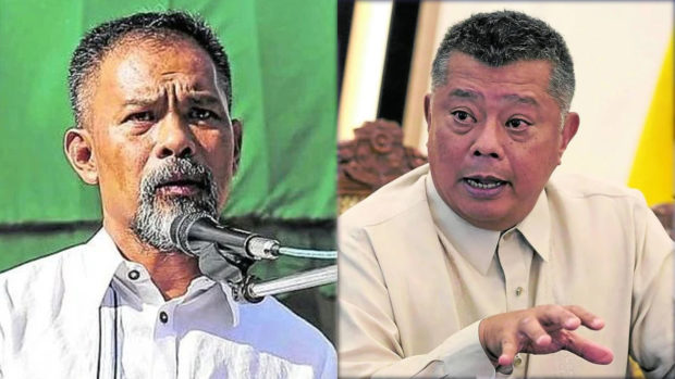 Suspended Bureau of Corrections director general Gerald Bantag on Monday said he would not surrender until Justice Secretary Jesus Crispin Remulla steps down from his post.