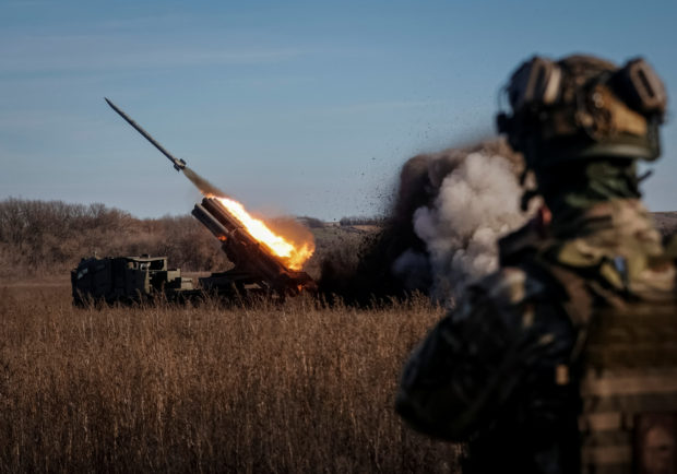 Ukrainian servicemen fire with a Bureviy multiple launch rocket system at a position in Donetsk region, as Russia's attack on Ukraine continues, Ukraine November 29, 2022.  Radio Free Europe/Radio Liberty/Serhii Nuzhnenko via REUTERS
