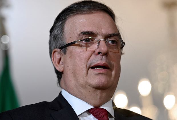 Marcelo Ebrard. STORY: Mexico grants asylum to family of ousted Peruvian leader Castillo