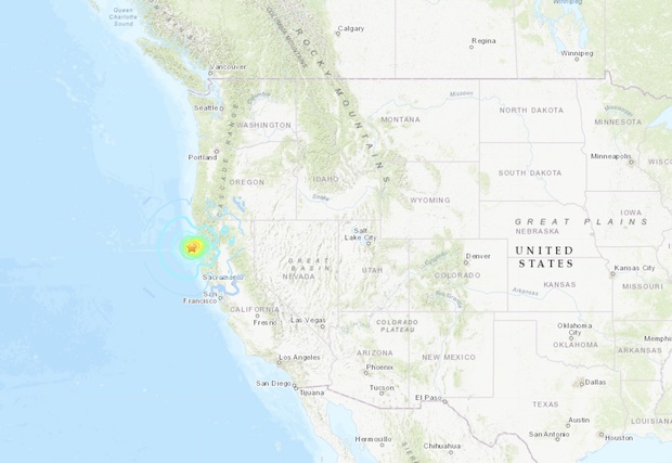 Northern California earthquake in map STORY: Northern California quake injures 2, leaves thousands without power