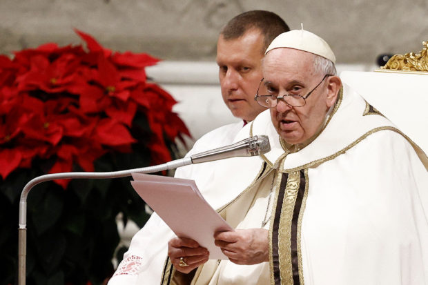 Pope Francis on December 24, 2022, leads the world's Catholics into Christmas