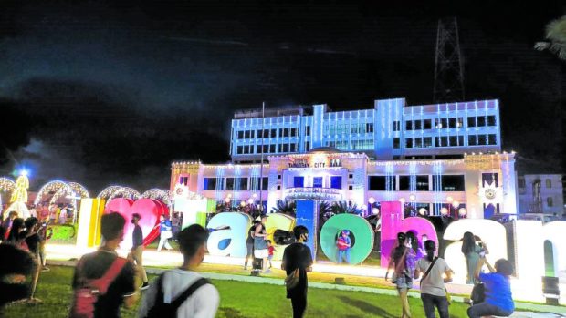 There is no Christmas tree during this holiday season at the Tacloban City Hall, as shown in the lighting ceremony on Dec. 2, after Mayor Alfred Romualdez decided to do away with it. STORY: Lights up in Tacloban City Hall but no Christmas tree this time