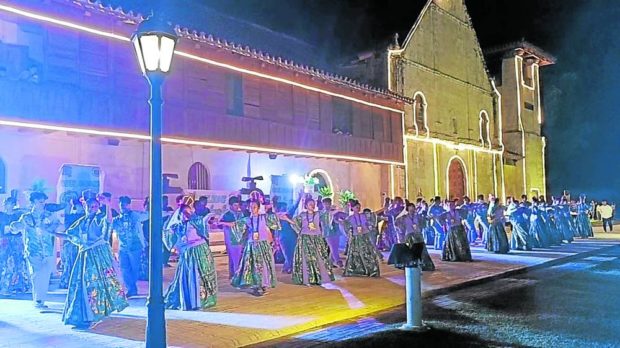 Bolho Festival dancers perform in front of the Patrocinio de Santa Maria Parish Church in Boljoon, Cebu, during the “Suroy-Suroy Sugbo” last month. STORY: Cebu’s tourism caravan ready to be replicated across PH