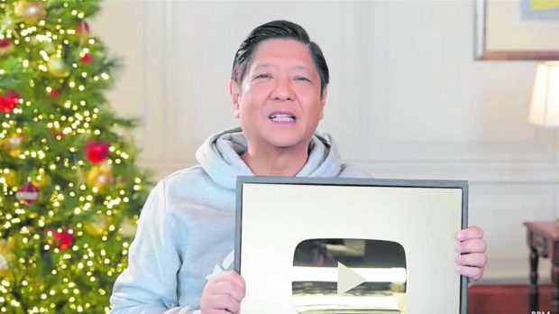 President Marcos presents the Gold Play Button awarded