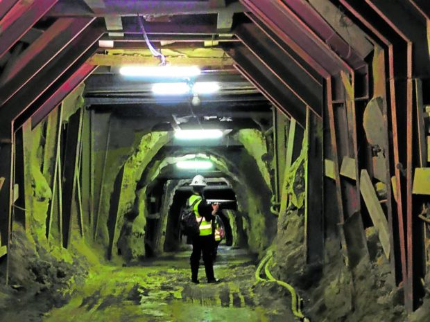 A group of visitors tours a mining tunnel of Lepanto Consolidated Mining Co., one of the country’s top gold producers, in Mankayan, Benguet, in this 2018 photo. 