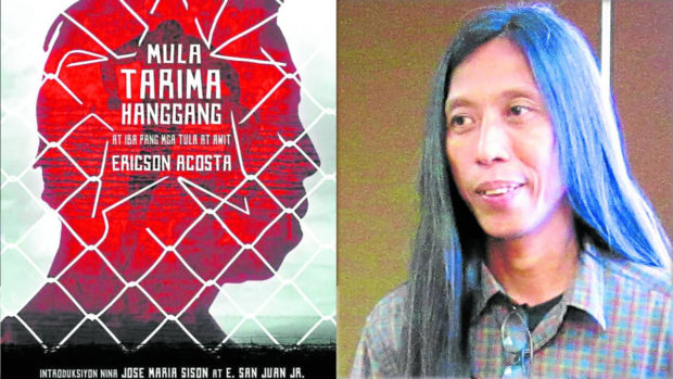 Ericson Acosta, a consultant to the communist rebels in peace talks whose poetry collection (left) won the 35th National Book Awards for Best Book of Poetry in Filipino, was killed by Army soldiers in the outskirts of Kabankalan City. STORY: NDFP leader, companion slain in Negros Occidental ‘clash’