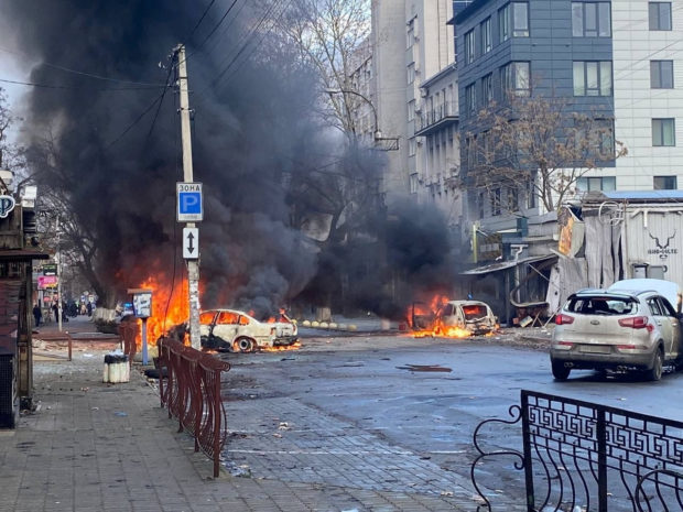 Explosions rock Ukrainian cities