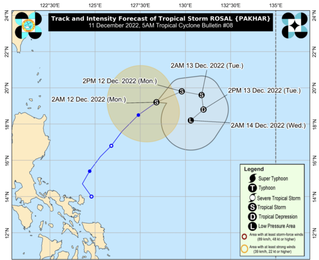 Tropical Storm Rosal Intensifies While Moving Away From PH | Inquirer News