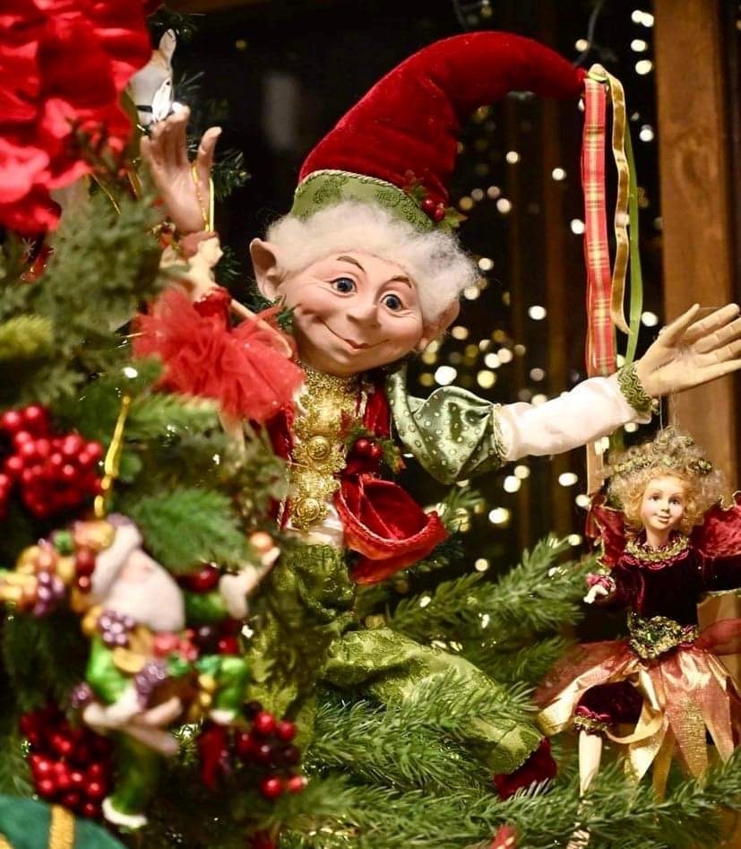 Elves and fairies abound on the Christmas tree of artist Carlin Javelona Martir