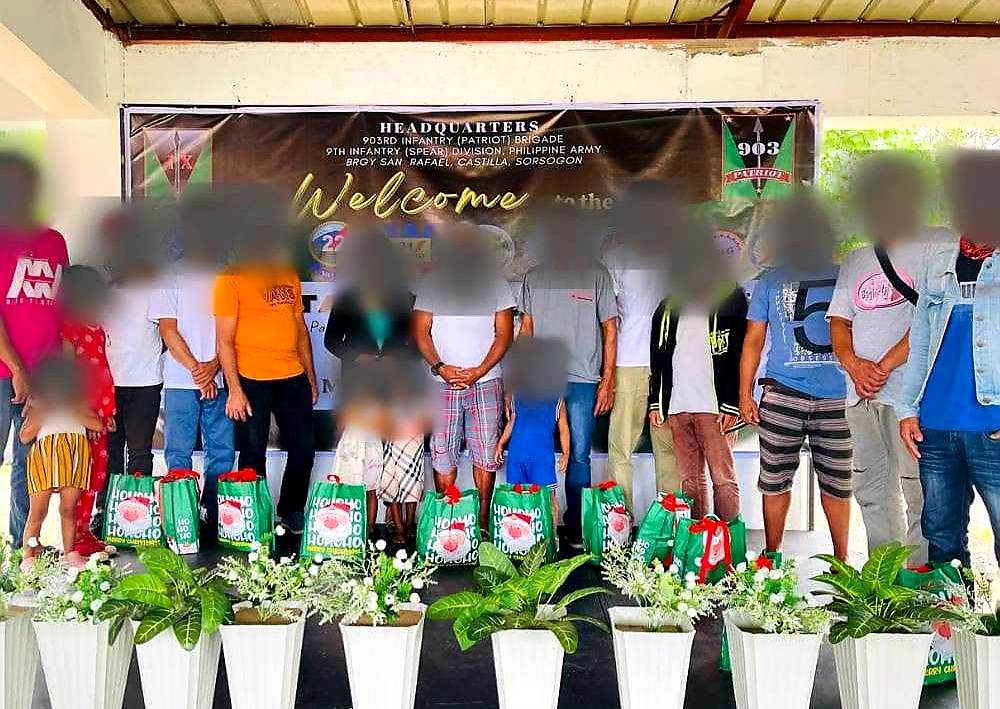 Citing the hardships they encountered in the armed struggle, 11 communist rebels in Sorsogon province surrendered to government troops on Christmas Day