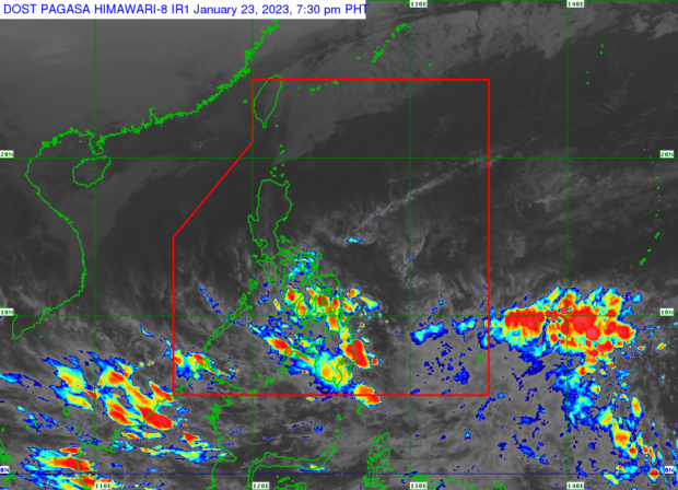 A low pressure area (LPA) near Mindanao is expected to bring rain over several parts of the country on Tuesday, while the northeast monsoon will likewise cause rain in parts of Luzon, the Philippine Atmospheric, Geophysical and Astronomical Services Administration (Pagasa) said.