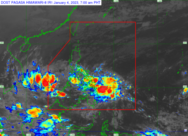 Pagasa says an LPA has entered the PAR and will bring rain over Palawan, Visayas, and Mindanao 