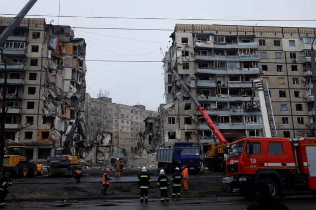 The death toll from a Russian missile strike in the Ukrainian city of Dnipro rose to 40, with dozens more missing