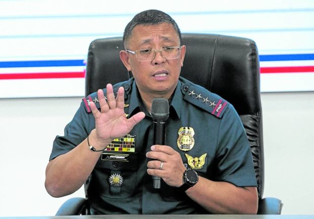 PNP chief Gen. Rodolfo Azurin Jr. says that over the past four years, 684 firearms registered under 240 revoked licenses have been seized.