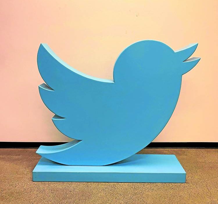 Twitter bird statue