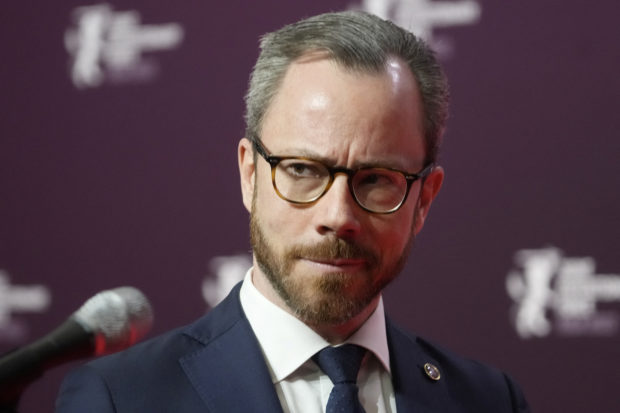 FILE PHOTO: Danish Deputy Prime Minister Jakob Ellemann-Jensen attends the Joint Expeditionary Force meeting in Riga, Latvia December 19, 2022. REUTERS/Ints Kalnins