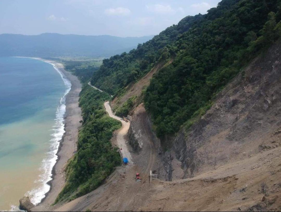 The landslides and rockslides on Manila North Road at Pancian village in Pagudpud town, Ilocos Norte province