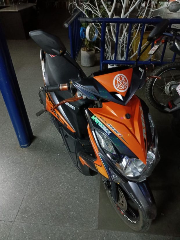 Stolen Yamaha Mio MXi. STORY: Man nabbed in QC for trying to sell stolen motorcycle online