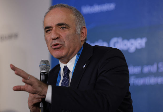 Russian former chess champion and leading Kremlin critic Garry Kasparov said on February 18 that Ukraine had to defeat Moscow as a "pre-condition" for a democratic transition in Russia.