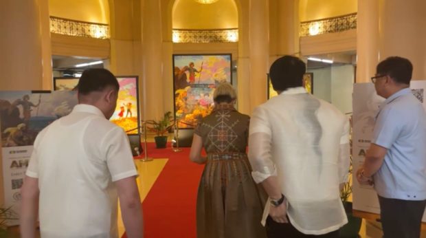 Amorsolo’s art pieces in Lego on exhibit at Manila City Hall. 