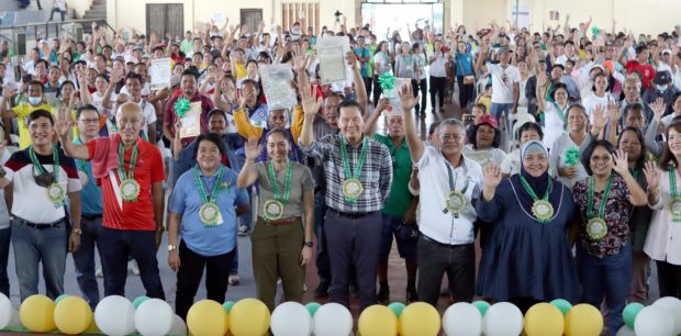 Agrarian reform beneficiaries in Caraga receive land, contributed by the Department of Agrarian Reform on Thursday, February 9, 2023.