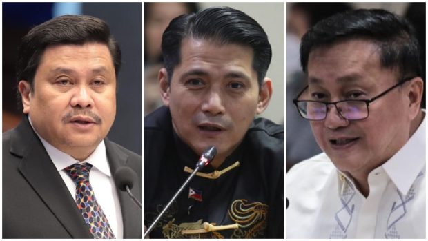 Jinggoy Estrada, Robinhood Padilla, Francis Tolentino STORY: Duterte allies in Senate back bid to block ICC probe