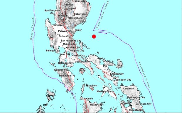 Magnitude 4.8 earthquake hits waters off Quezon province