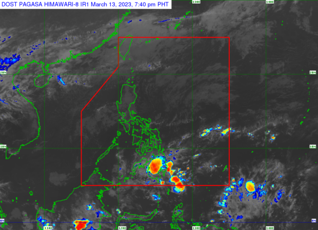 A low pressure area (LPA) located east of Mindanao is forecast to bring rain over several parts of Mindanao on Tuesday, said the Philippine Atmospheric, Geophysical and Astronomical Services Administration (Pagasa).