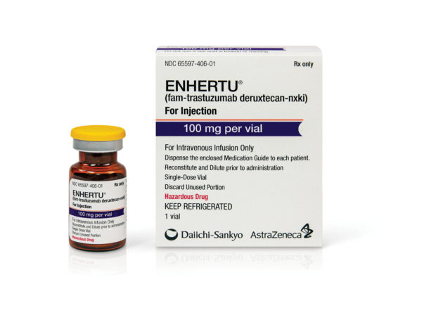 AstraZeneca says a mid-stage trial of its cancer drug Enhertu, co-developed with Daiichi Sankyo, showed positive results across multiple HER2-expressing advanced solid tumors in heavily pre-treated patients.