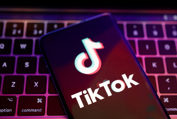 Illustration shows TikTok app logo. STORY: Polish council recommends banning TikTok on government phones