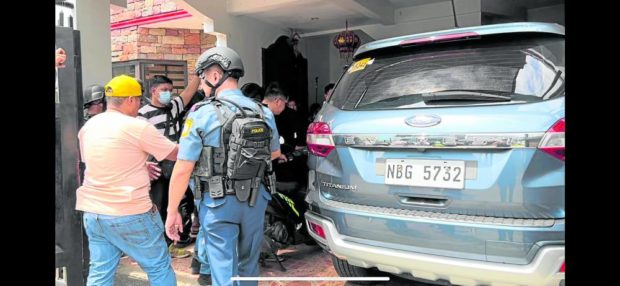  Investigators say the vehicle pictured here might have been used to transport alleged hazing victim John Matthew Salilig from the site of Tau Gamma Phi’s welcoming rites in Biñan City to Imus, Cavite.