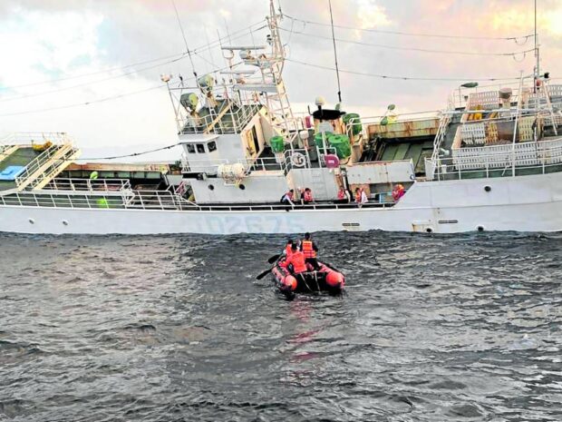  The Japanese were rescued by Philippine Coast Guard personnel after their fishing boat tilted in the waters near Calapan City. STORY: 5 Japanese fishermen rescued off Oriental Mindoro