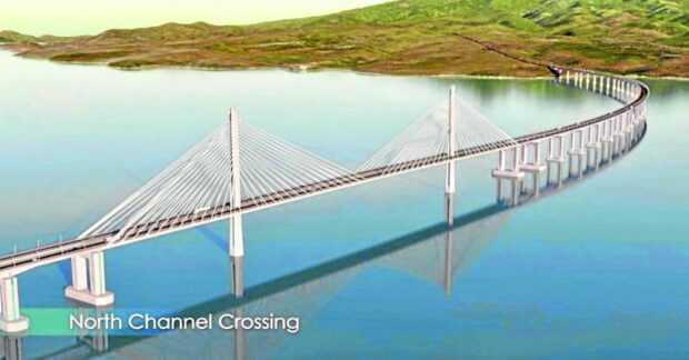 Construction work will begin this year for a P175-billion bridge (pictured in this computer imaging) that will connect the provinces of Cavite and Bataan. STORY: P175-billion bridge to connect Cavite to Bataan