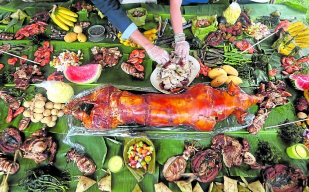 Cebu’s famous “lechon” (roasted pig)