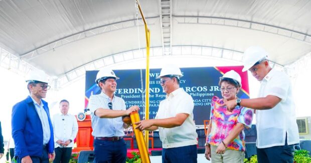 President Ferdinand Marcos Jr. leads two groundbreaking ceremonies for the construction of more than 20,000 housing units in Camarines Sur province. 
