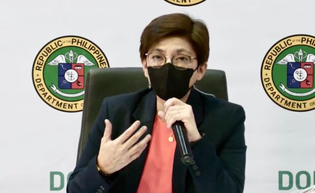 Department of Health’s Officer-In-Charge Maria Rosario Vergeire during the regular press briefing on March 28, 2023 at the Department of Health Central Office. NOY MORCOSO / INQUIRER.net 