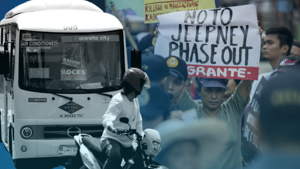 Collage to accompany transport strike story. STORY: Piston to join jeepney strike: Delaying phaseout not enough 