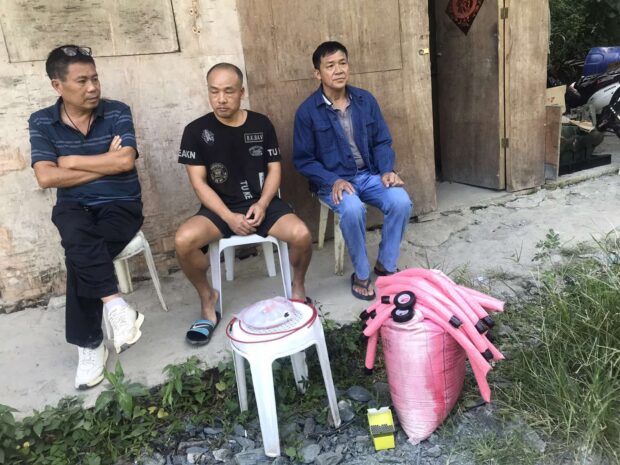 Three persons, two of them Chinese nationals, were arrested by the CIDG in Bukidnon town for allegedly engaging in illegal mining. The Bureau of Immigration (BI) said the Chinese citizens had no work visa. PHOTO COURTESY OF CIDG-10