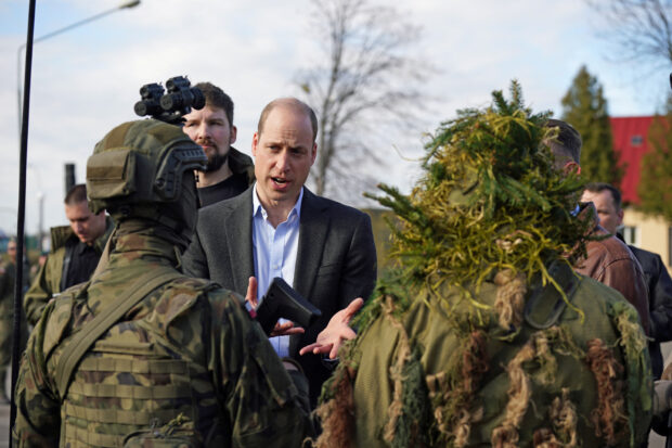 Prince William visits British and Polish troops in Rzeszow