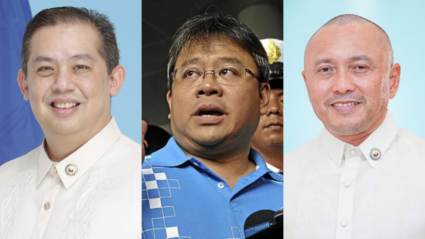 House of Representatives Speaker Ferdinand Martin Romualdez, Oriental 3rd District Rep. Arnolfo Teves Jr. and Ferdinand Topacio (Photos from House of Representatives and Inquirer file)
