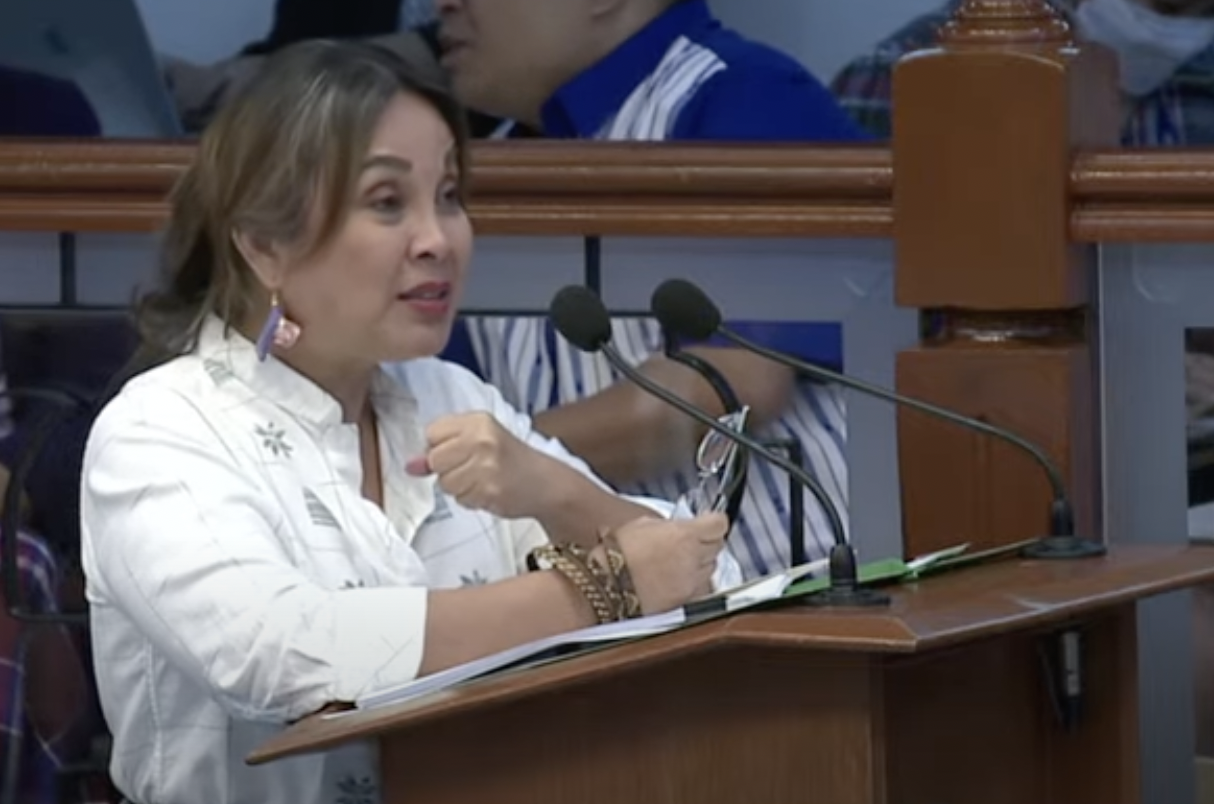 Senate President Pro Tempore Loren Legarda delivers a privilege speech during the plenary session on Wednesday, March 8, 2023. Screengrab from Senate of the Philippines YouTube legarda women work