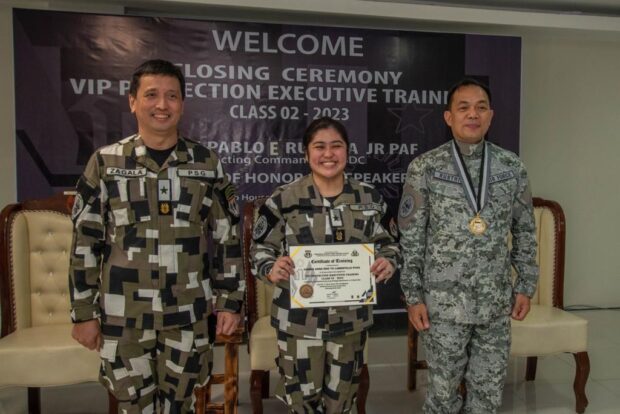 Department of Information and Communications Technology (DICT) Undersecretary Anna Mae Yu Lamentillo is now officially part of the Presidential Security Group (PSG) after completing the VIP Protection Executive Training (VIPPET) of the PSG Training School.