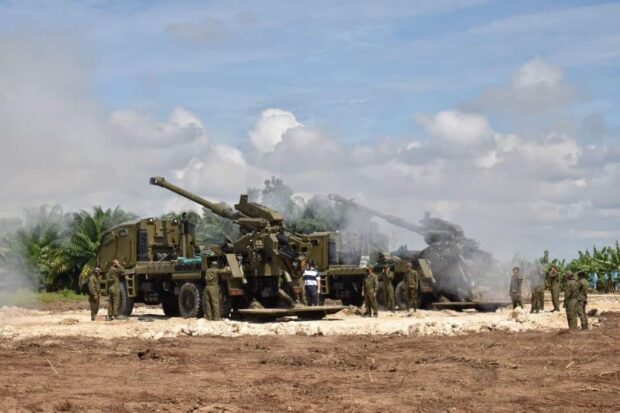 File photo of the AFP’s 155mm (ATMOS 2000) Self-Propelled Howitzers