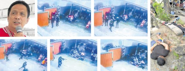 A series of screenshots from a security camera at the residence of Negros Oriental Gov. Roel Degamo.